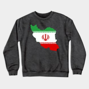 Iran Flag Map Crewneck Sweatshirt